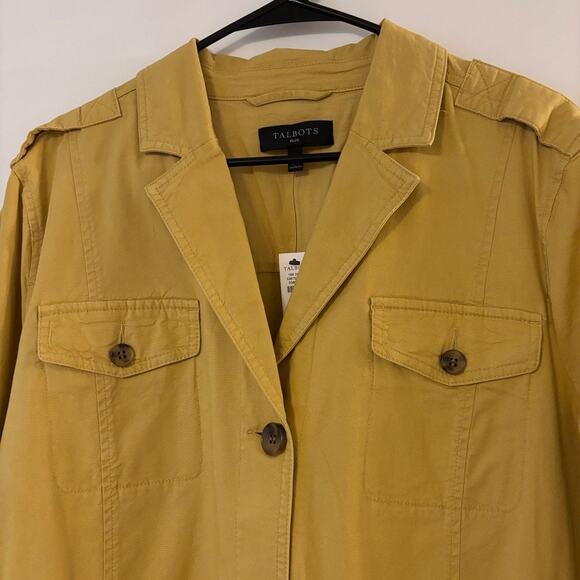 Talbots Mustard Utility Jacket 1X NWT Retails $159 - Picture 2 of 12